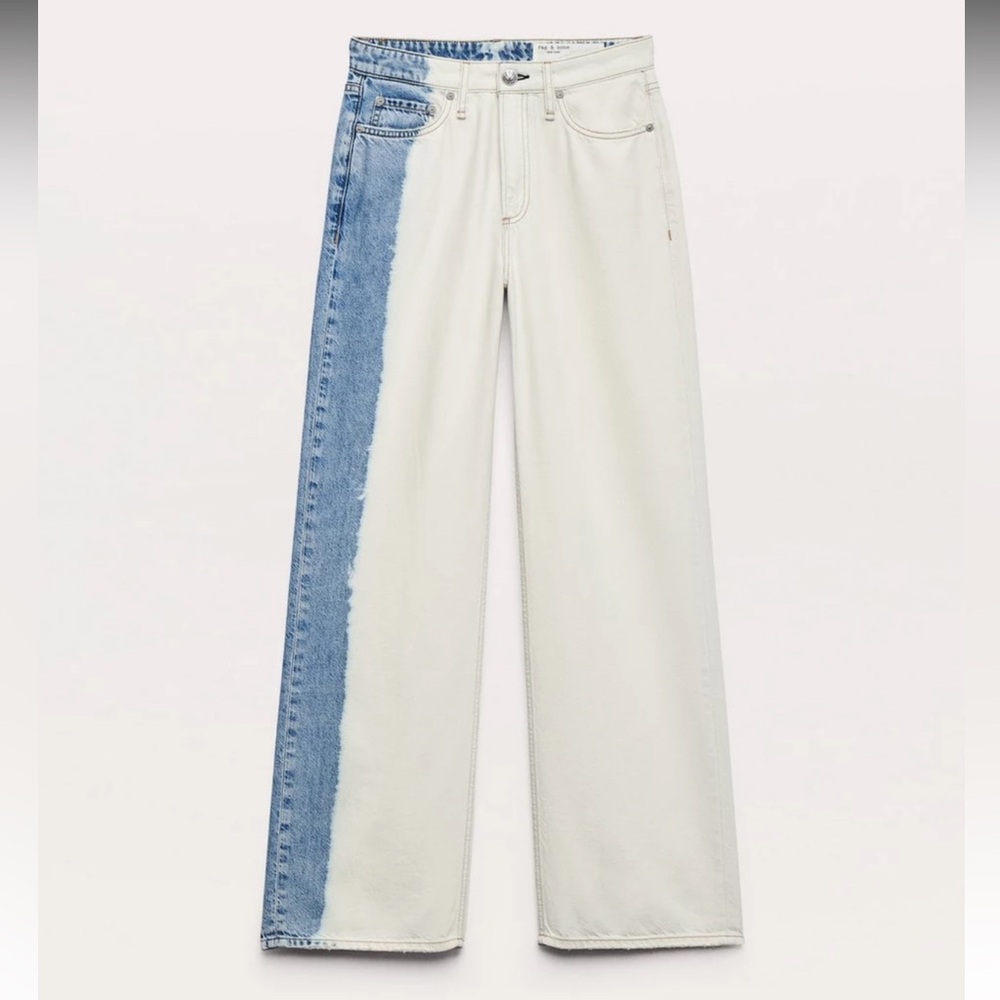 rag & bone Wide Leg Bleach Jeans